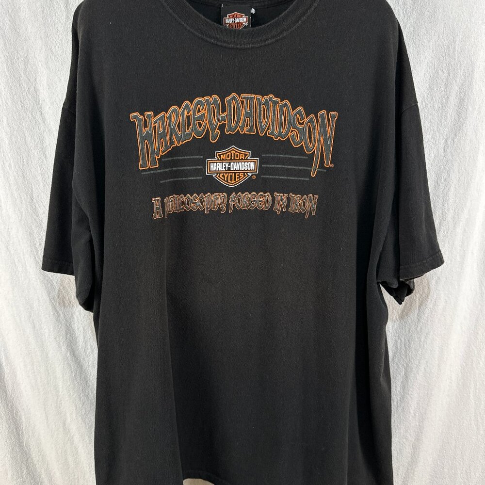 Vintage Y2K Harley-Davidson medieval Freedom Canada Faded T-Shirt Adult XXL 2XL